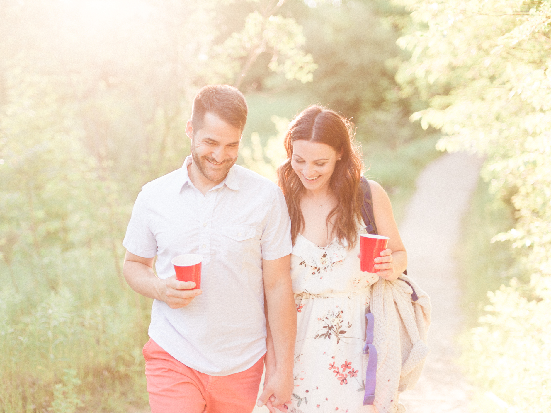 Red solo cup engagement picture